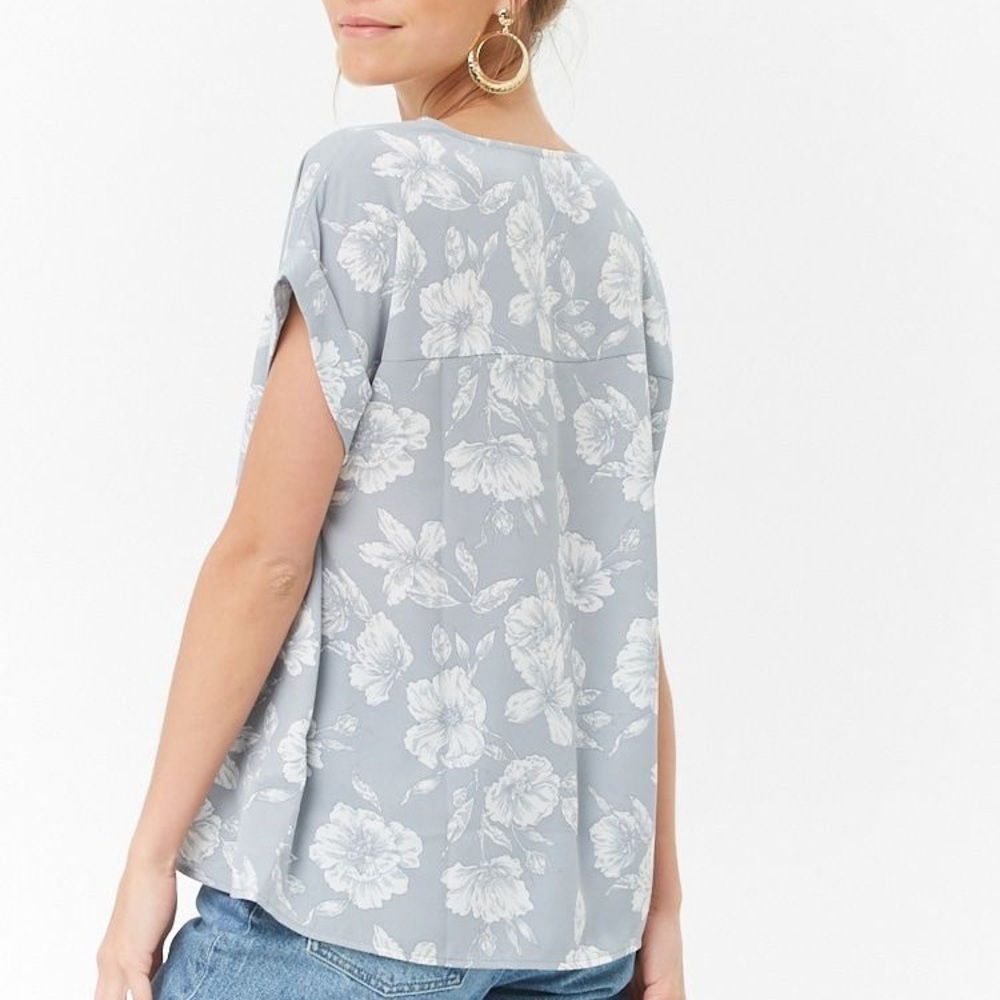 Patterned Floral Dress Shirt